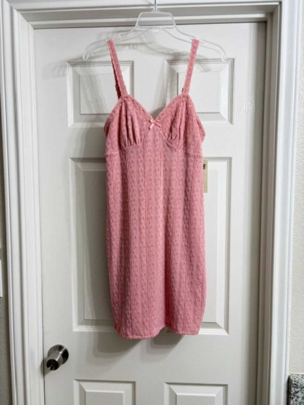 No Boundaries Brand Women's Pink Lace Trimmed Dress, Size Large (NWT)